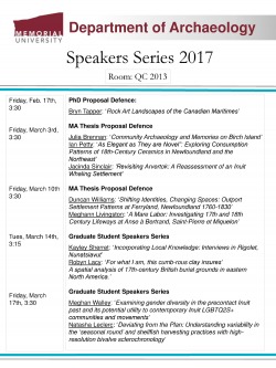 Poster for the Archaeology Department's 2017 Speakers Series