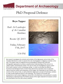 Poster of Bryn Tapper's PhD proposal 2017