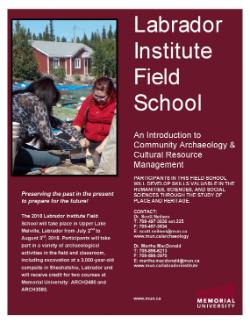Poster for 2018 Labrador field school