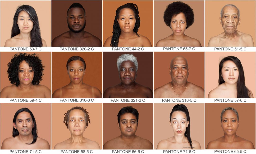 Pantone skin shades