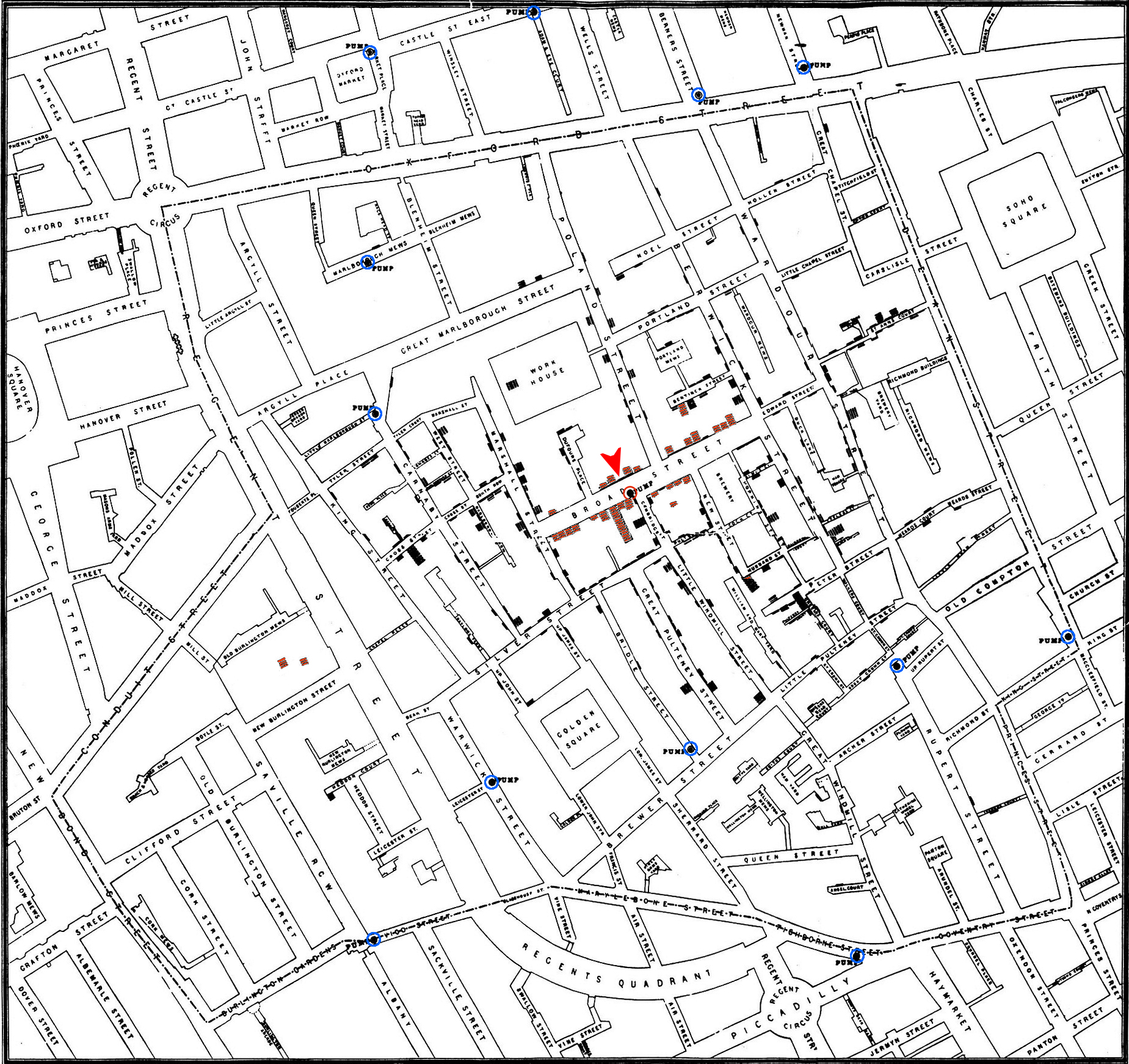 London Chlorea
            outbreak, 1854