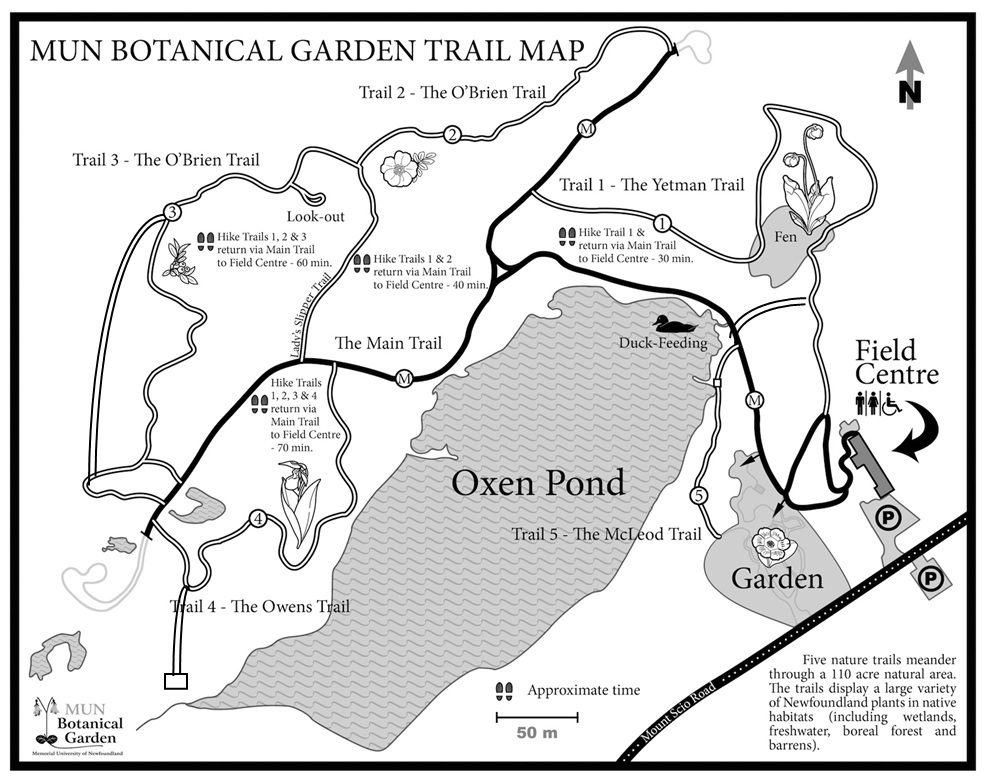 Map of MUN Botanical Garden