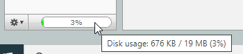 image of a bar graph telling the amount of storage in MUN webmail