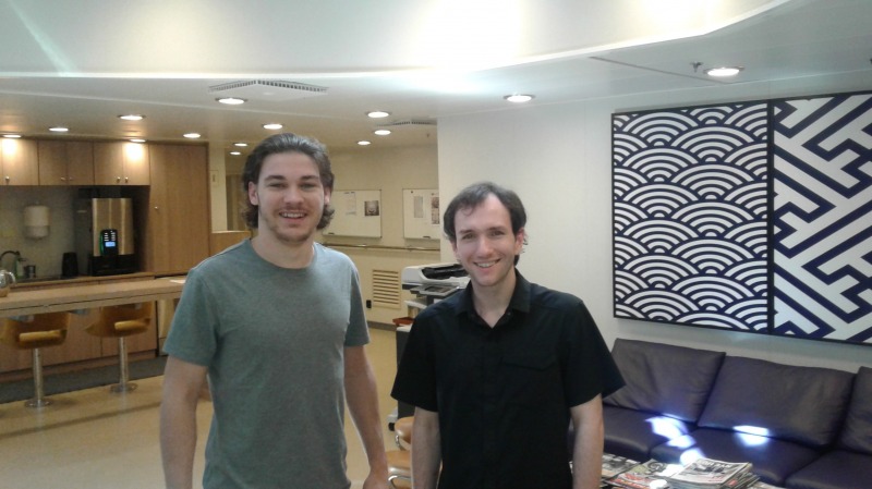 Ben Coughlan (left) and Colin Taylor (right) joined Ramform Tethys for two trips this summer.