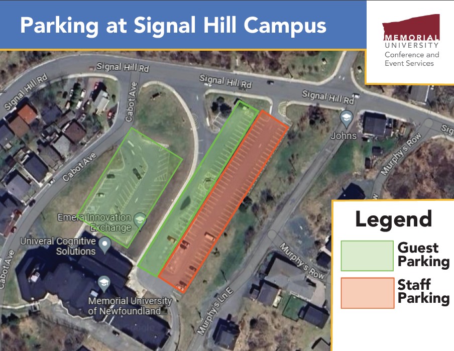 map showing available parking spaces