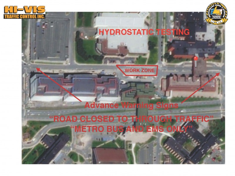 Map of Road closure area on Arctic Ave.