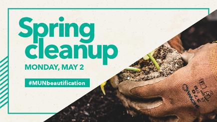 A poster advertising the university spring cleanup on May 2, 2022.