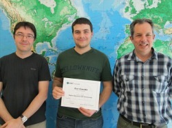 From Left: Dr Rodolphe Devillers, Vincent Lecours, Dr Charles Mather