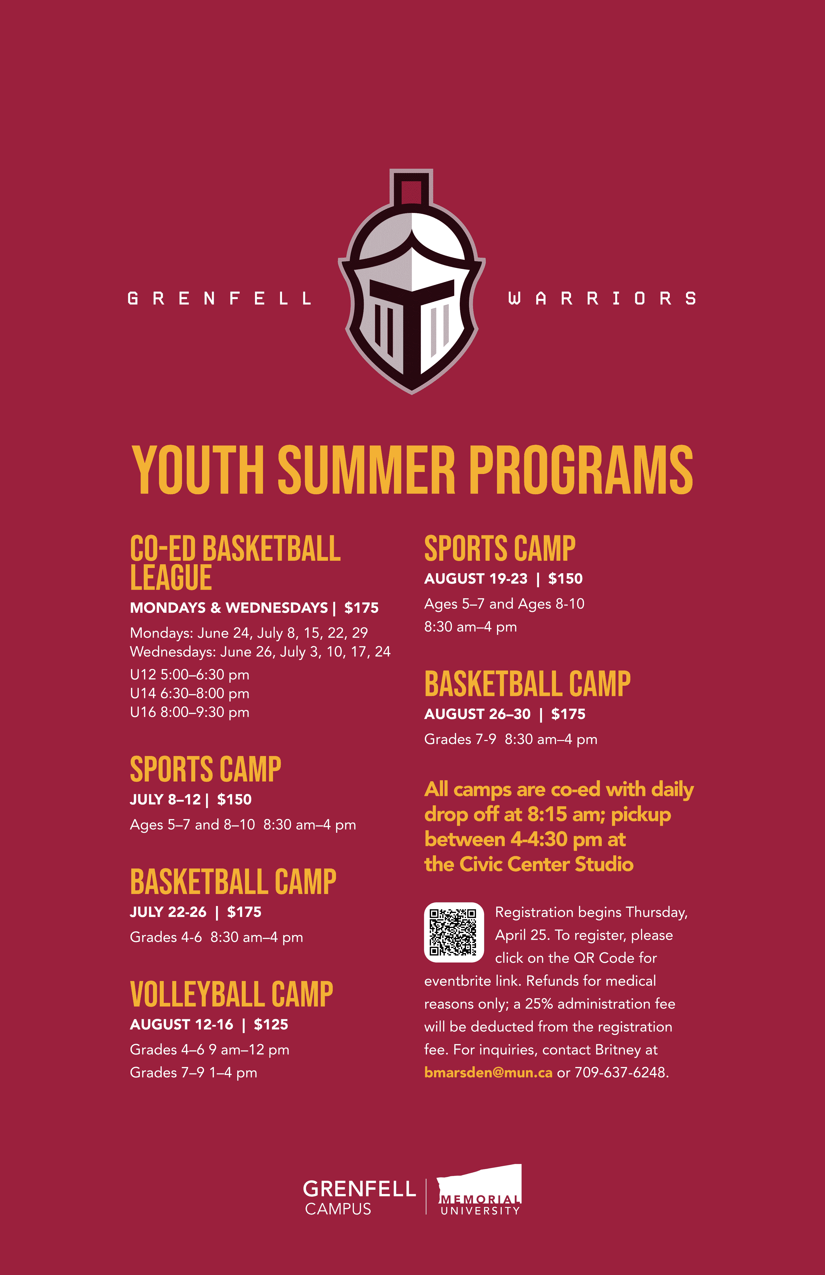 warriors summer camps 2024 poster