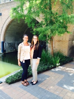Graduate students Katie Alyward and Nicole Bishop in Houston, Texas