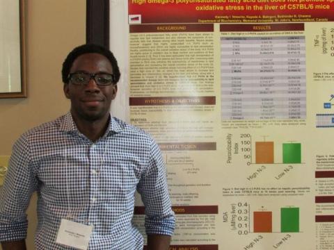 Kennedy Nmecha, winner of the best undergraduate poster award.