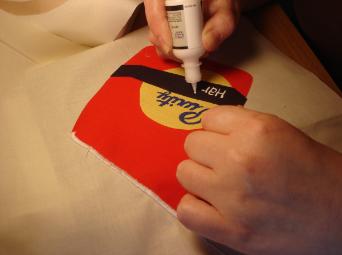 Patey, Gwen. Gwen Patey works on an applique Purity bag panel for a Newfoundland quilt, Quirpon