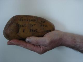 Reid, Marie and Oliver. A rock form Oliver Reid's rock collection, Roddickton