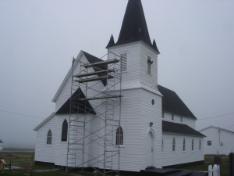 'Seal Skin Church'. The exterior of the 'Seal Skin Church', Flower's Cove