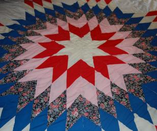 Wilcox, Naomi. A star patchwork quilt made by Naomi Wilcox, Roddickton