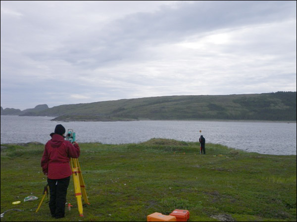 Robyn and Michelle preparing to lay out a grid