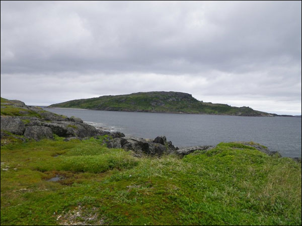 Looking eastward from sod house foundation