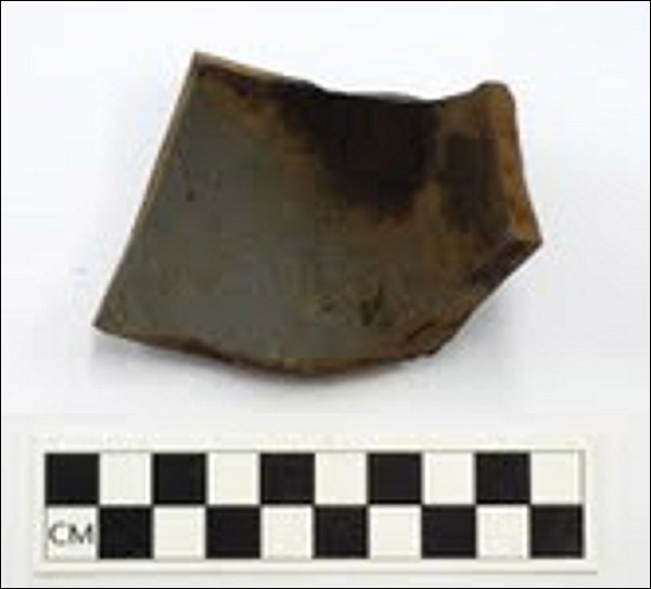 Fragment of French stoneware pottery