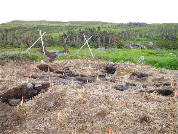 Pigeon Cove excavation site looking east