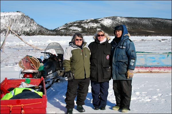 Doris Davis, Lisa Rankin and Lew Davis at Indian Harbour