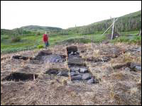 Excavation site looking north