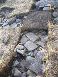 Stone floor of excavation site