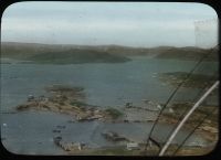 Village seen from a cliff, 1915