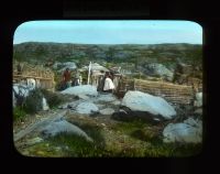 Three women by home, 1915