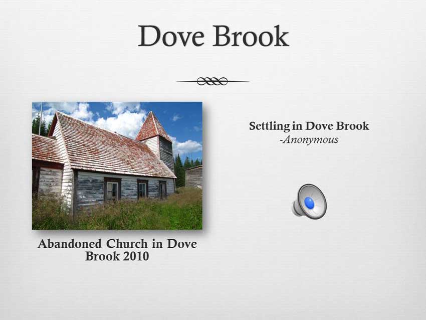 Dove Brook - Settling