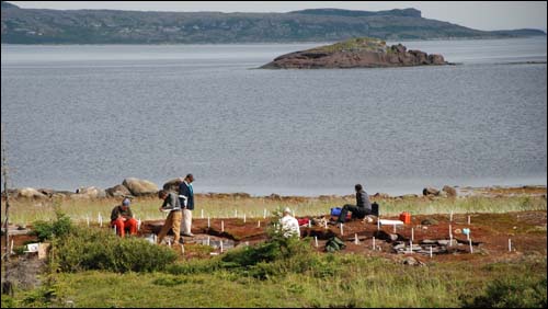 Archaeological Dig at Indian Harbour, 2009