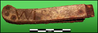 A bone knife handle