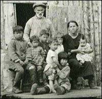 Leonard Roberts and his family, Seal Islands, Labrador