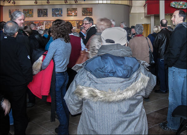 Lineup at Lawrence O'Brien Arts Centre, Happy Valley, Goose Bay