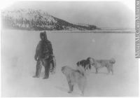 J. W. Fraser and his dogs, Rigolet, Labrador, 1898