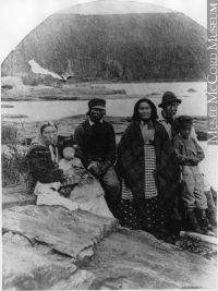 Inuit group at Rigolet, Labrador, ca. 1880, copied ca. 1890