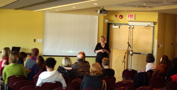 Dr. Lisa Rankin introduces movie The People of NunatuKavut