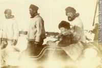James Alma Wilson and daughter Dorothy leaving Rigolet, Labrador, NL, 1898