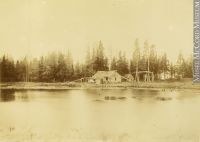 Winter quarters of the Anglohuskylass,  La Double Mare, Labrador, NL, ca. 1885