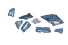 Illustration of ice breaking up