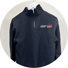 Labrador Campus Black Quarter-Zip Sweatshirt