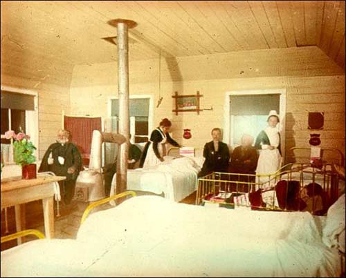 hospital staff tending to patients