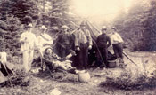 Group of men camping, Placentia