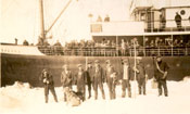 Group of helpers from Horse Island standing by the S.S. "Sagona"