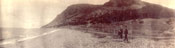 Panorama of Topsail Beach, Conception Bay with Topsail Hill in the background