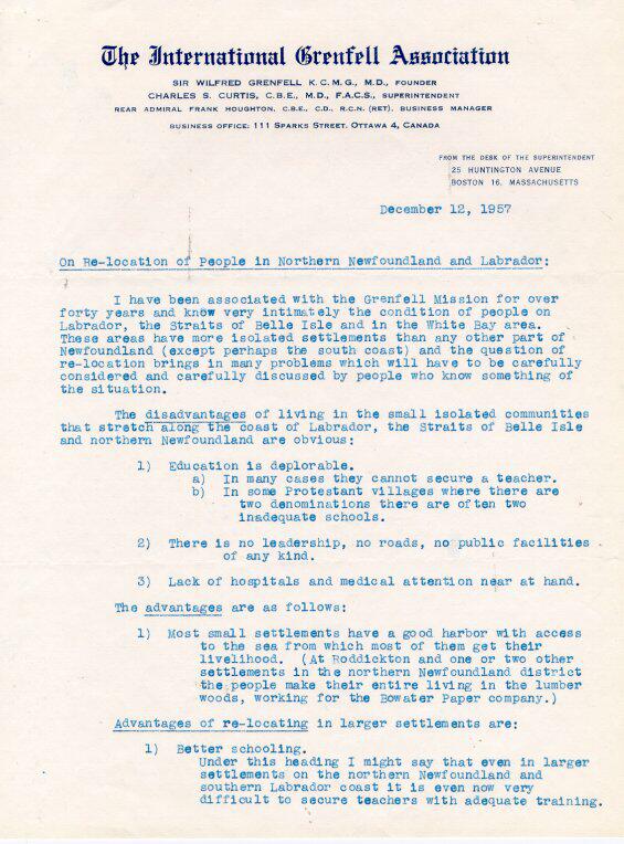 Charles S. Curtis Letter, 1957 Page 1