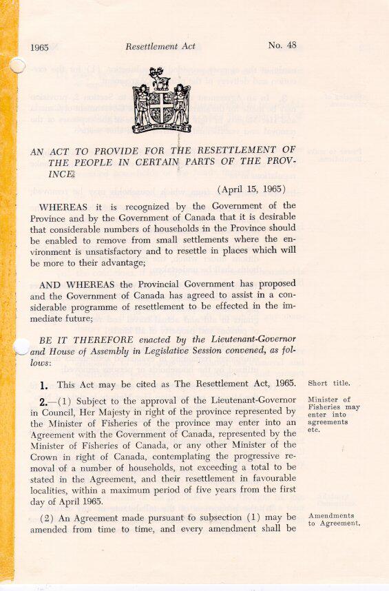 Resettlement Act, 1965 Page 1