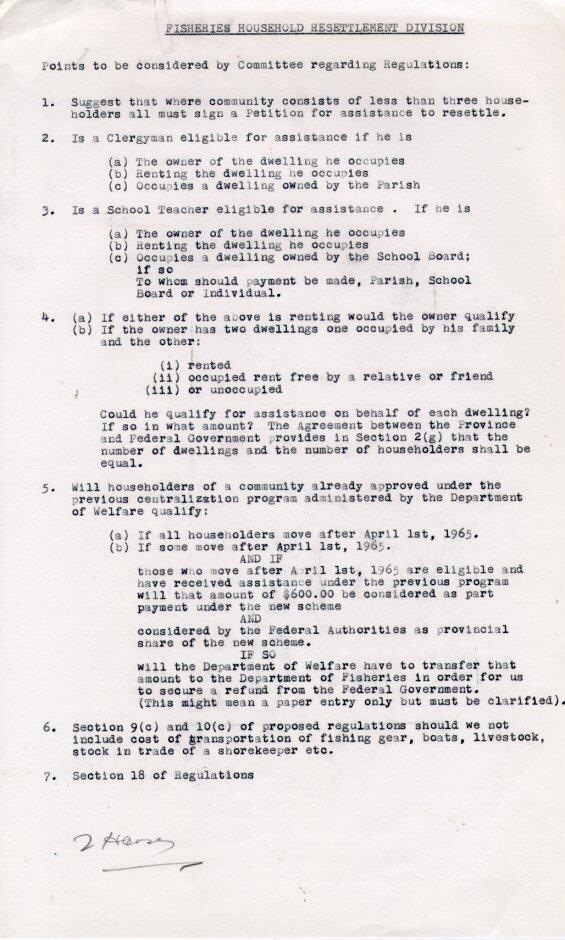 Points Regarding Regulations, ca. 1965