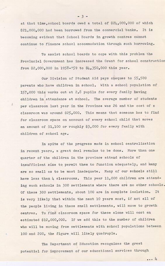 The Effects of Resettlement on Education, 1969 Page 3