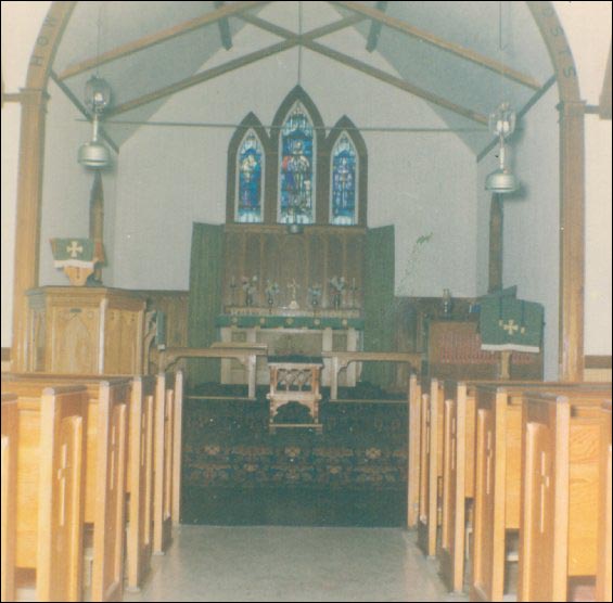 Intérieur de l'église anglicane St. George's, à Ireland's Eye