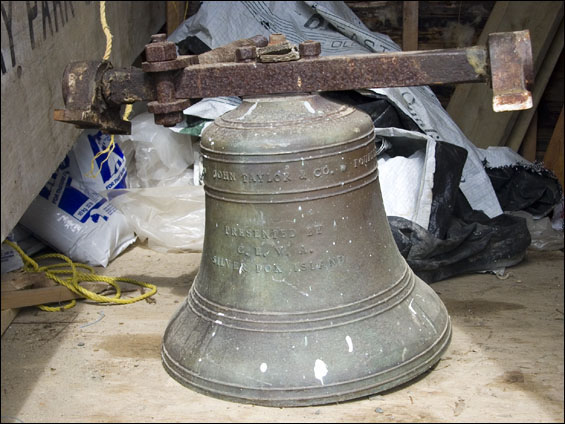 Silver Fox Island, original bell from St. Andrews Church